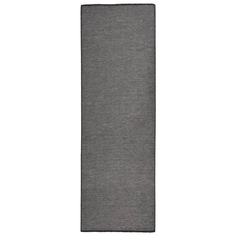 Outdoor-Teppich Flachgewebe 80x250 cm Grau