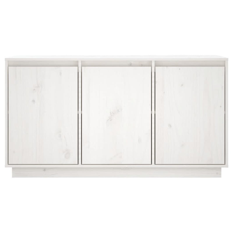 Sideboard Weiß 111x34x60 cm Massivholz Kiefer