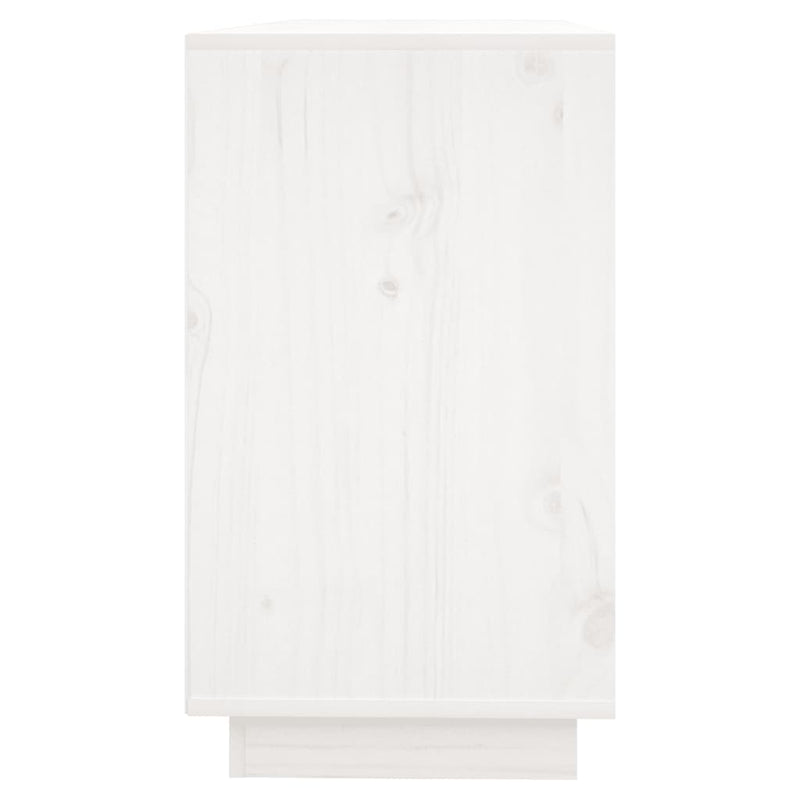 Sideboard Weiß 111x34x60 cm Massivholz Kiefer