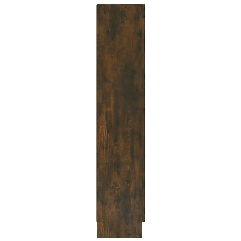 Vitrinenschrank Räuchereiche 82,5x30,5x150 cm Holzwerkstoff