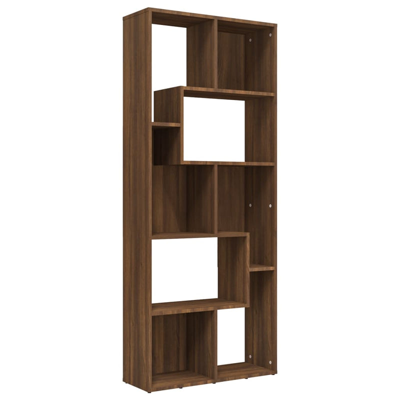 Bücherregal Braun Eiche 67x24x161 cm Holzwerkstoff