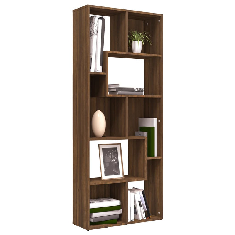 Bücherregal Braun Eiche 67x24x161 cm Holzwerkstoff