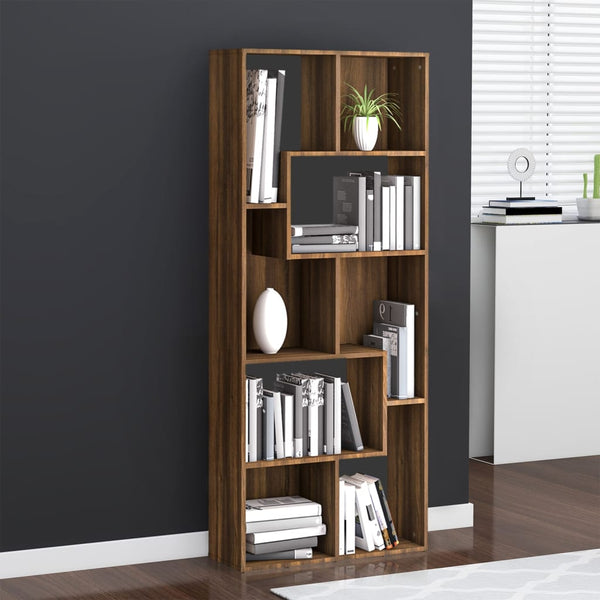 Bücherregal Braun Eiche 67x24x161 cm Holzwerkstoff