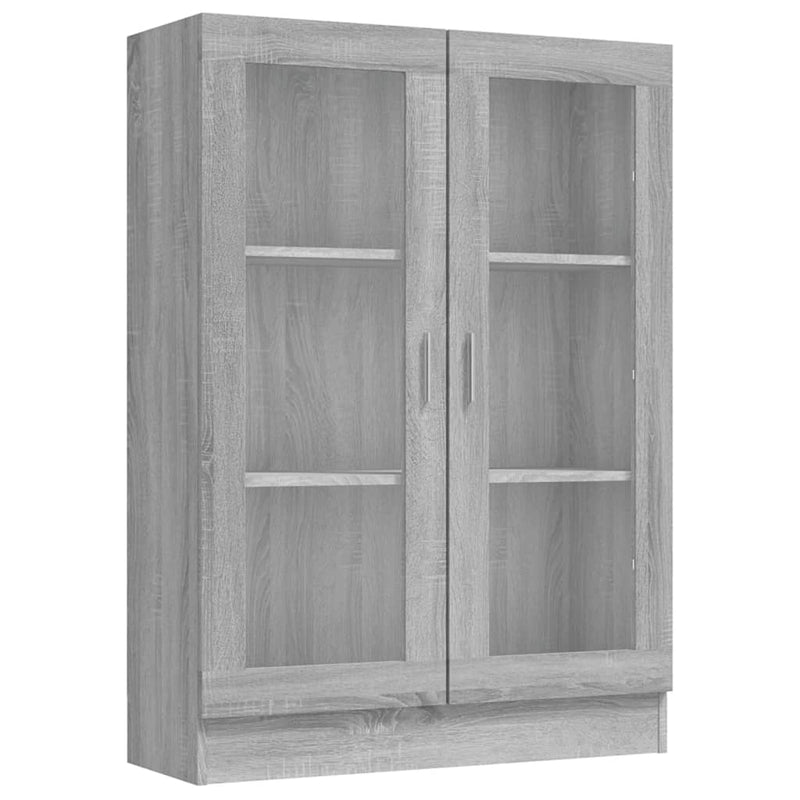 Vitrinenschrank Grau Sonoma 82,5x30,5x115 cm Holzwerkstoff