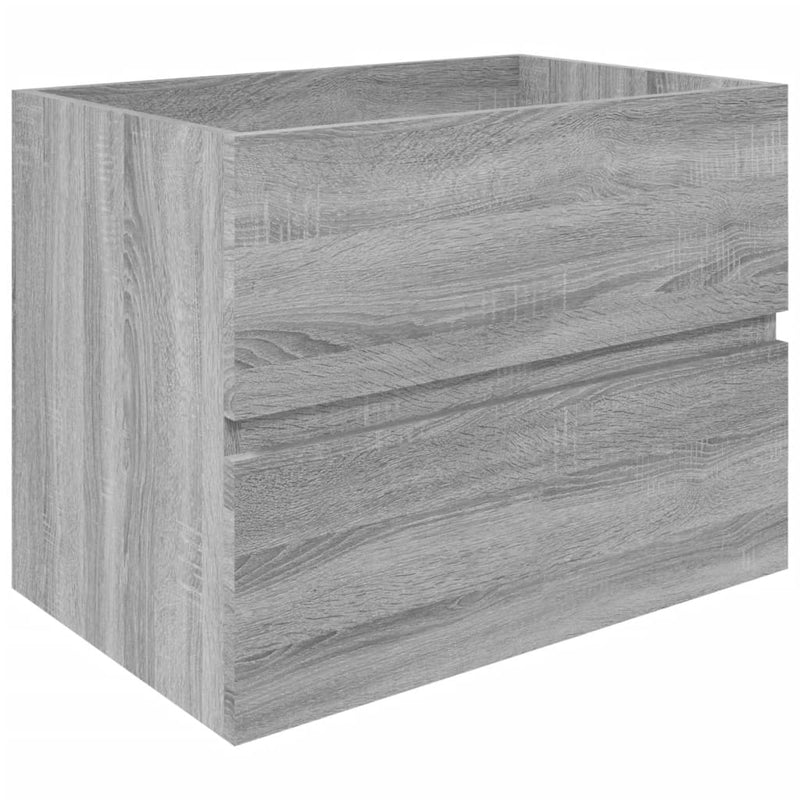 Waschbeckenschrank Grau Sonoma 60x38,5x45 cm Holzwerkstoff