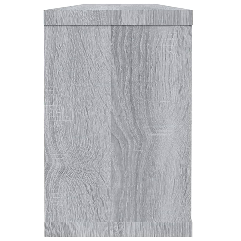 Würfelregale 2 Stk. Grau Sonoma 60x15x23 cm Holzwerkstoff