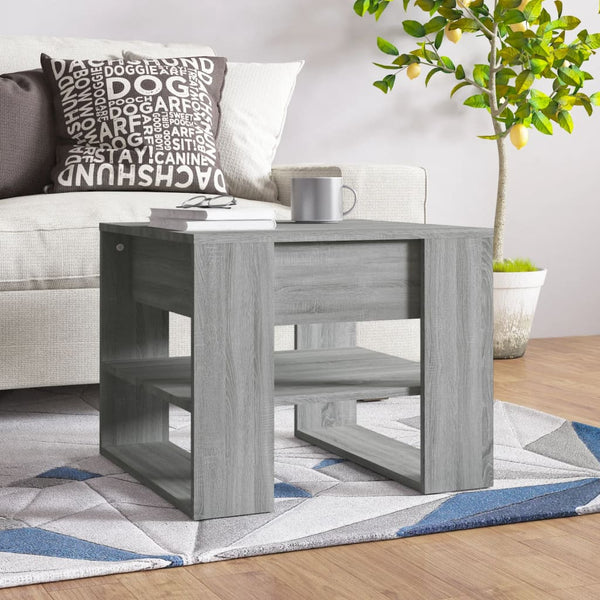 Couchtisch Grau Sonoma 55,5x55x45 cm Holzwerkstoff