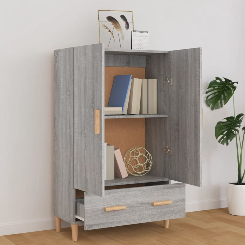 Highboard Grau Sonoma 70x31x115 cm Holzwerkstoff