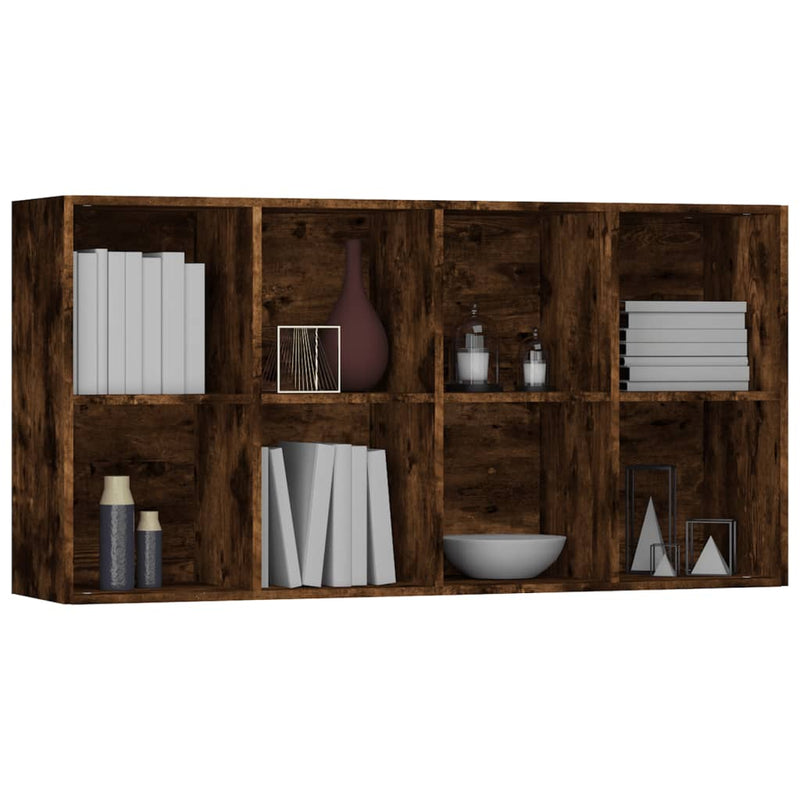 Bücherregal/Sideboard Räuchereiche 66×30×130 cm Holzwerkstoff