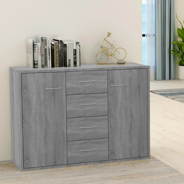 Sideboard Grau Sonoma 88x30x65 cm Holzwerkstoff