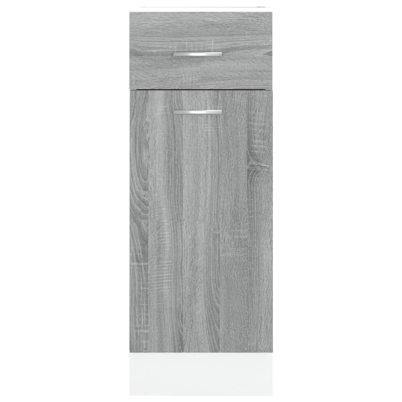 Unterschrank mit Schublade Grau Sonoma 30x46x81,5 cm