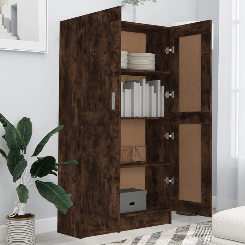 Bücherschrank Räuchereiche 82,5x30,5x150 cm Holzwerkstoff