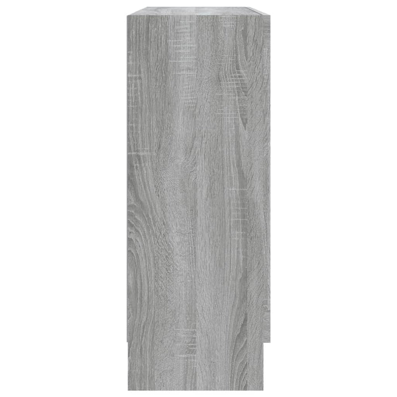 Vitrinenschrank Grau Sonoma 82,5x30,5x80 cm Holzwerkstoff