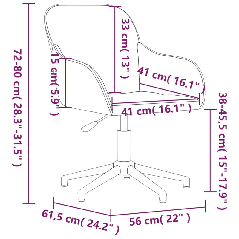 Esszimmerstühle 2 Stk. Drehbar Creme Samt