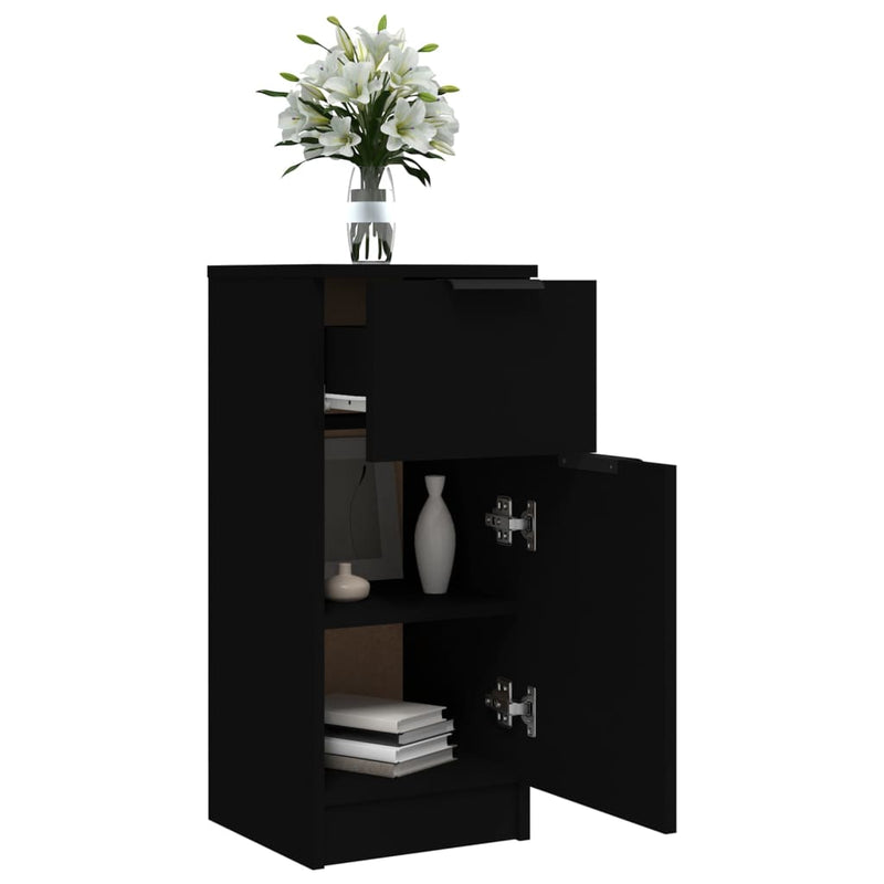 Sideboard Schwarz 30x30x70 cm Holzwerkstoff