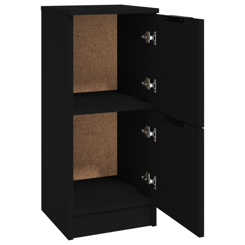 Sideboards 2 Stk. Schwarz 30x30x70 cm Holzwerkstoff