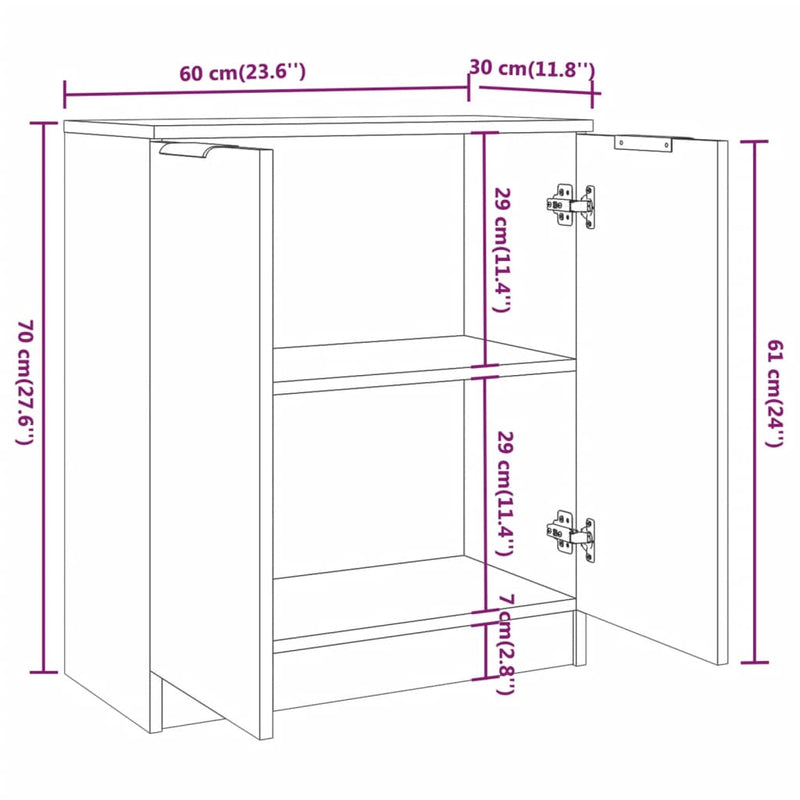 3-tlg. Sideboard-Set Hochglanz-Weiß Holzwerkstoff