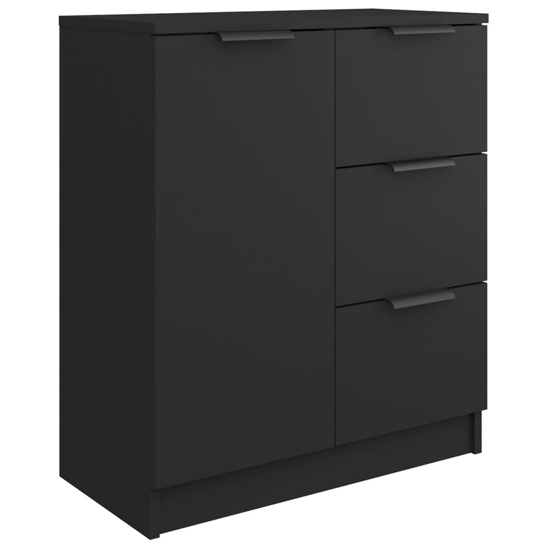 Sideboards 2 Stk. Schwarz 60x30x70 cm Holzwerkstoff