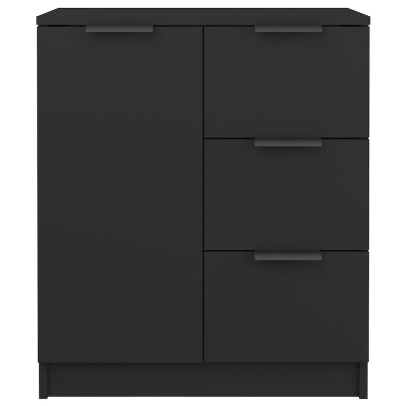 Sideboards 2 Stk. Schwarz 60x30x70 cm Holzwerkstoff