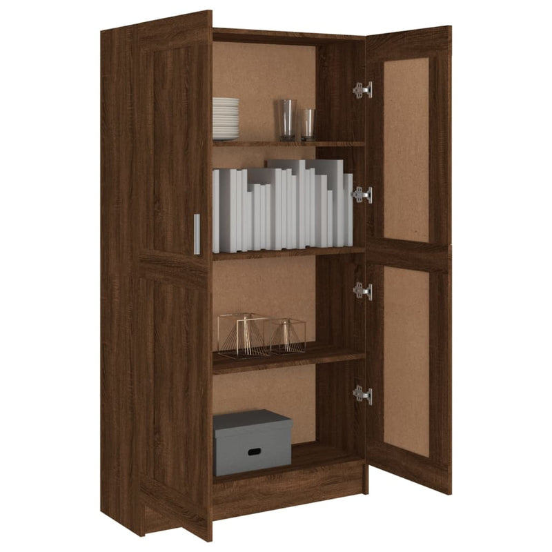 Bücherschrank Braun Eichen-Optik 82,5x30,5x150 cm Holzwerkstoff