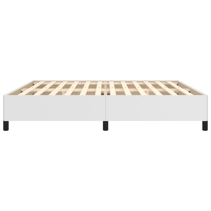 Bettgestell Weiß 200x200 cm Kunstleder