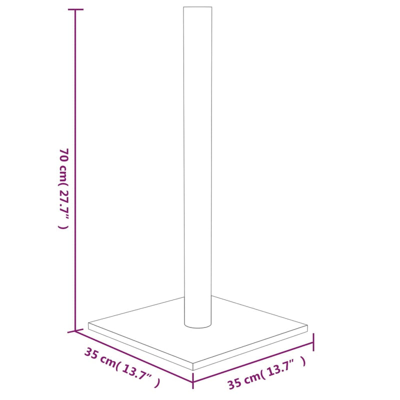 Kratzsäule Dunkelgrau 35x35x70 cm