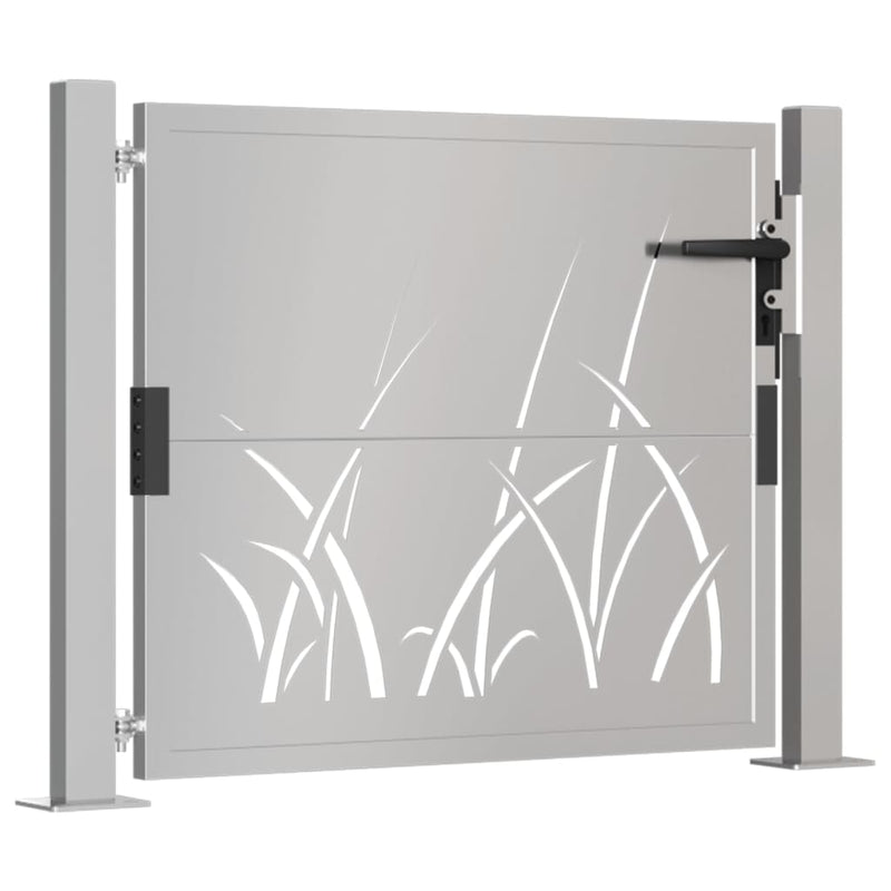 Gartentor 105x105 cm Cortenstahl Gras-Design