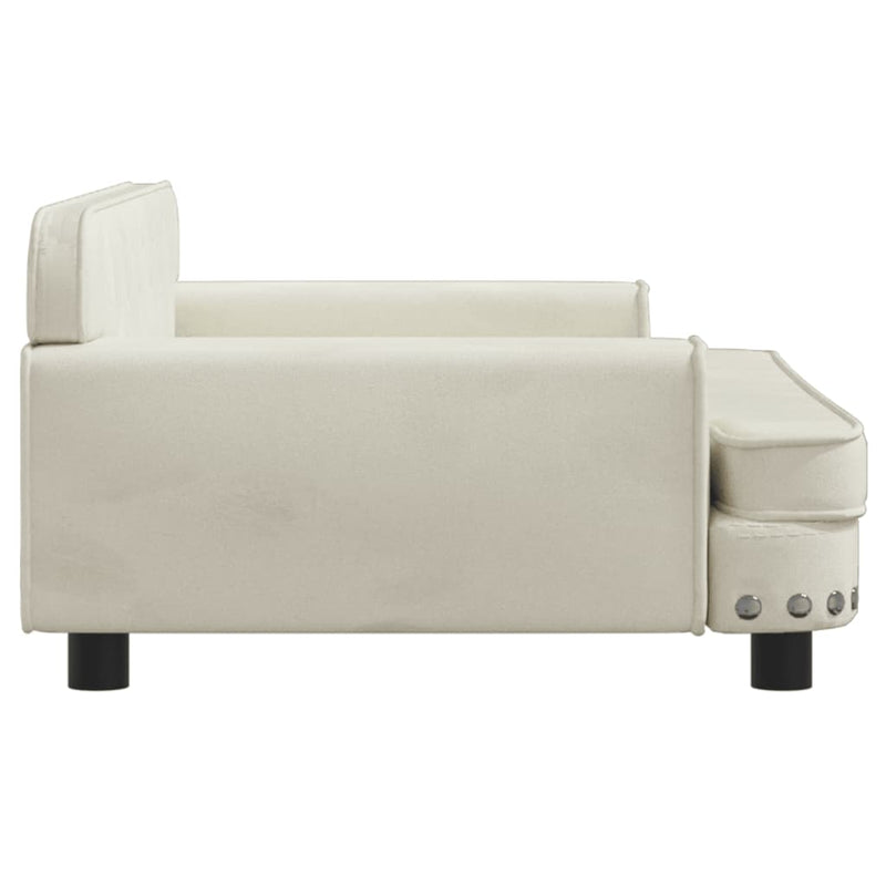 Hundebett Creme 90x53x30 cm Samt