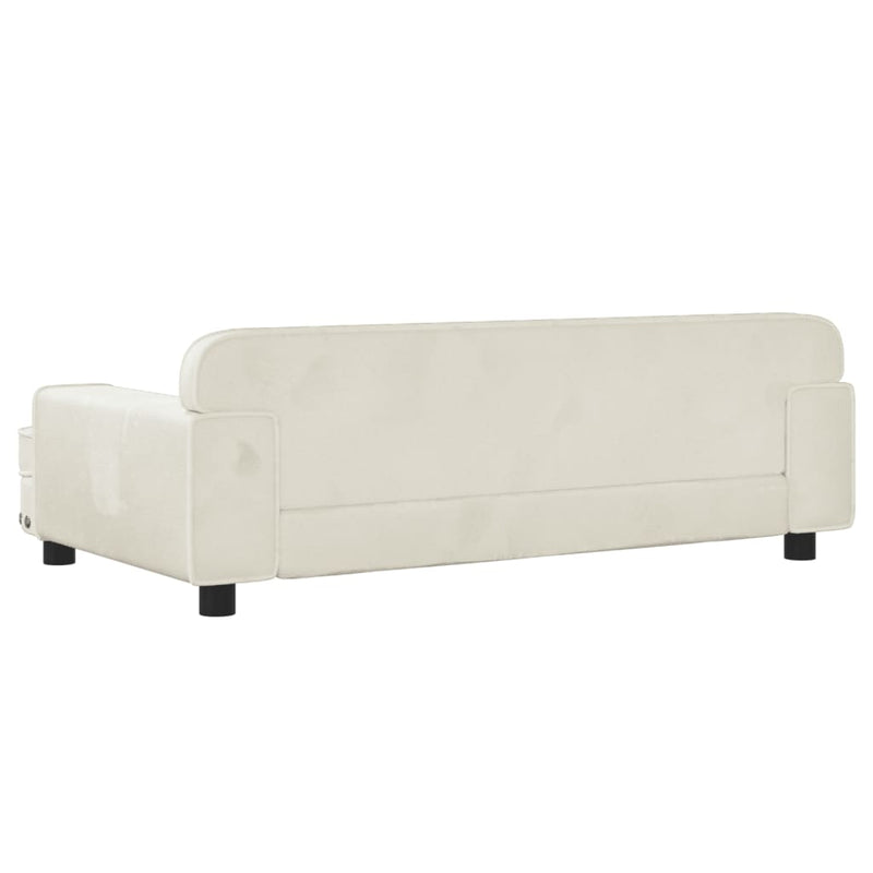 Hundebett Creme 90x53x30 cm Samt