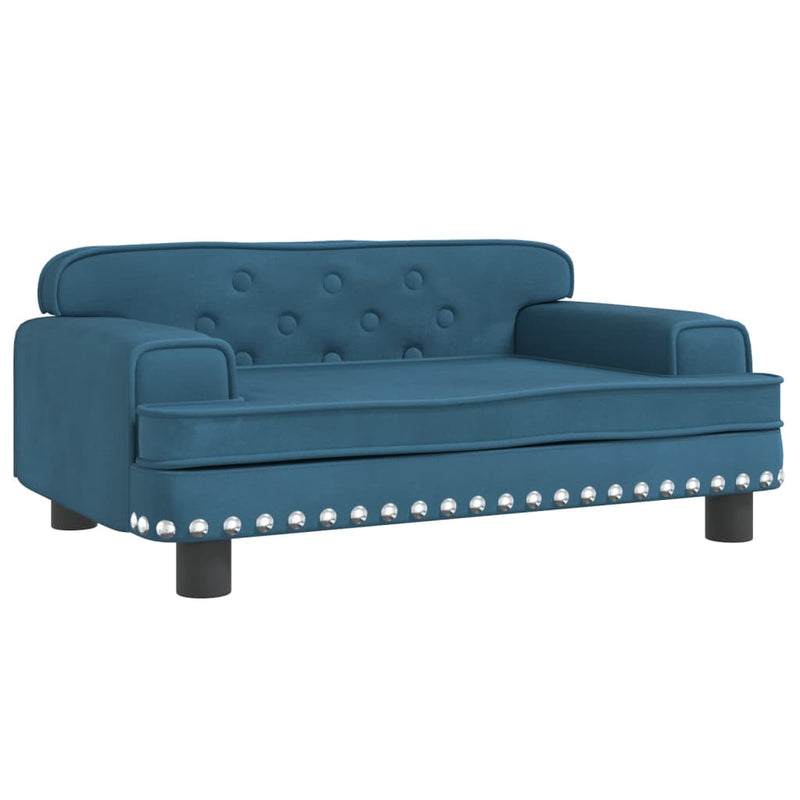 Hundebett Blau 70x45x30 cm Samt