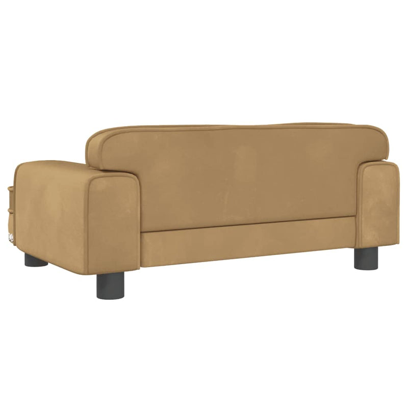 Hundebett Braun 70x45x30 cm Samt