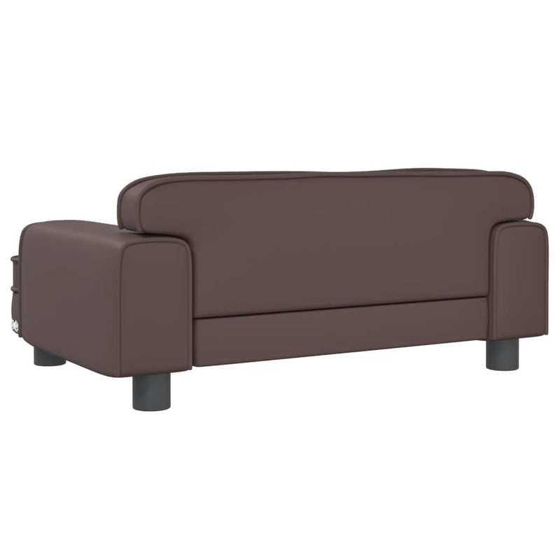 Hundebett Braun 70x45x30 cm Kunstleder