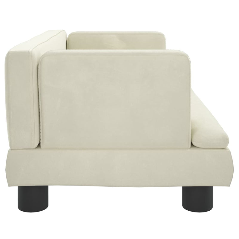 Hundebett Creme 60x40x30 cm Samt