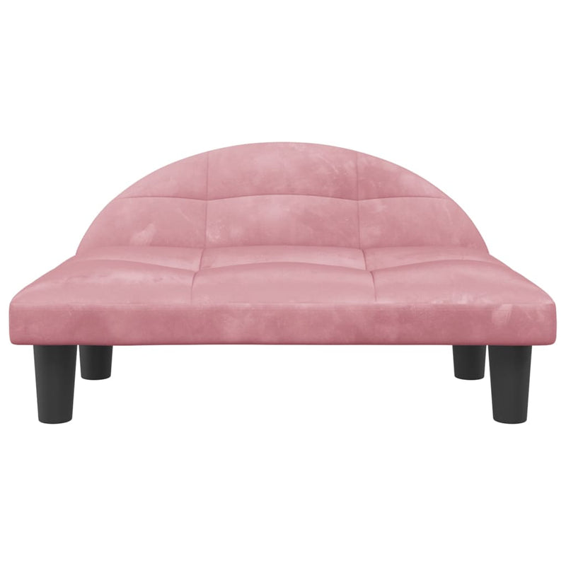 Hundebett Rosa 70x52x30 cm Samt