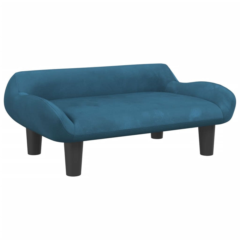 Hundebett Blau 70x40x24 cm Samt