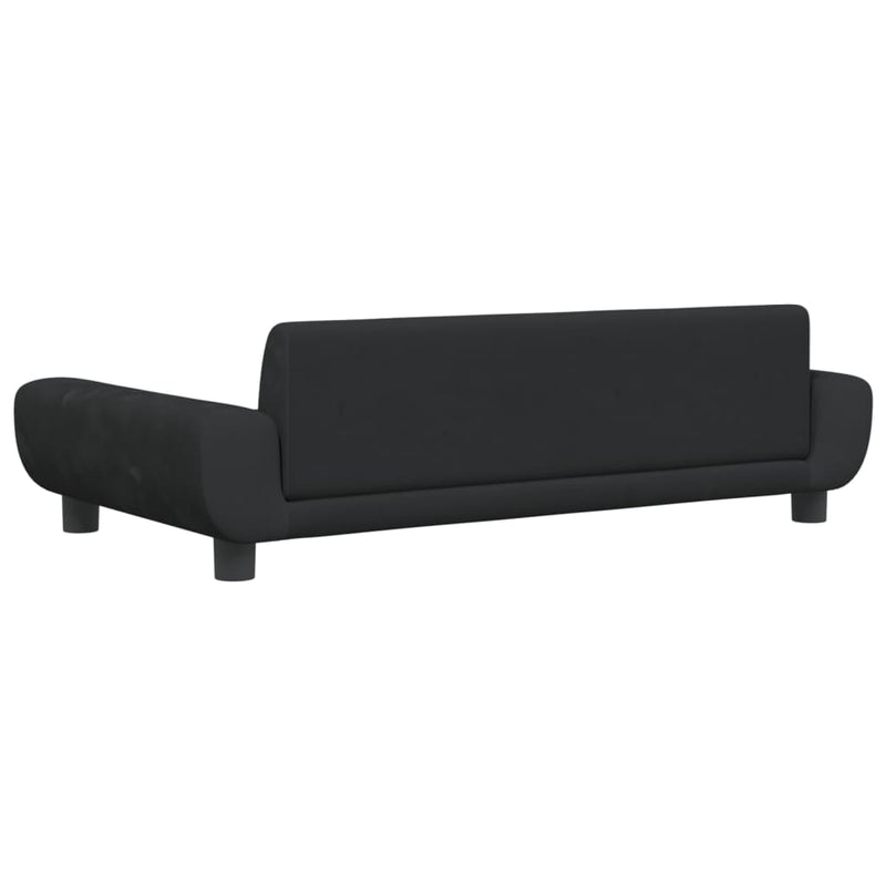 Hundebett Schwarz 100x54x33 cm Samt