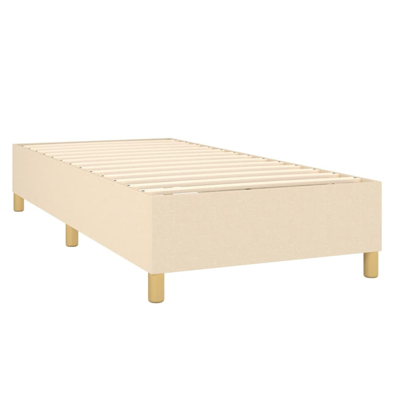 Boxspringbett mit Matratze Creme 80x200 cm Stoff