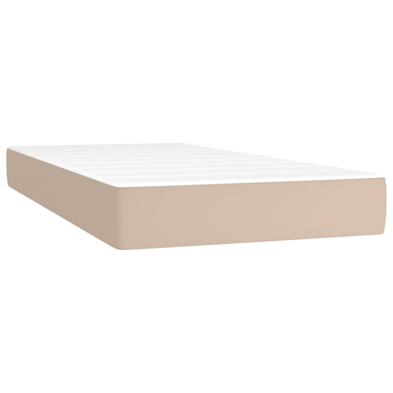 Boxspringbett Matratze Cappuccino-Braun 100x200cm Kunstleder