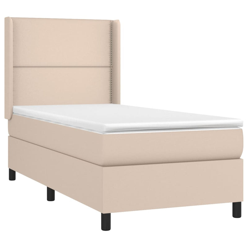 Boxspringbett mit Matratze & LED Cappuccino-Braun 90x190cm