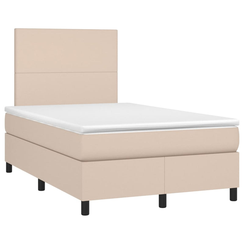 Boxspringbett mit Matratze & LED Cappuccino-Braun 120x200cm