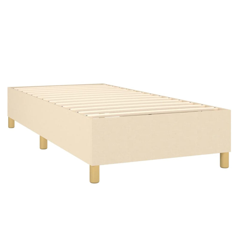 Boxspringbett mit Matratze Creme 90x190 cm Stoff