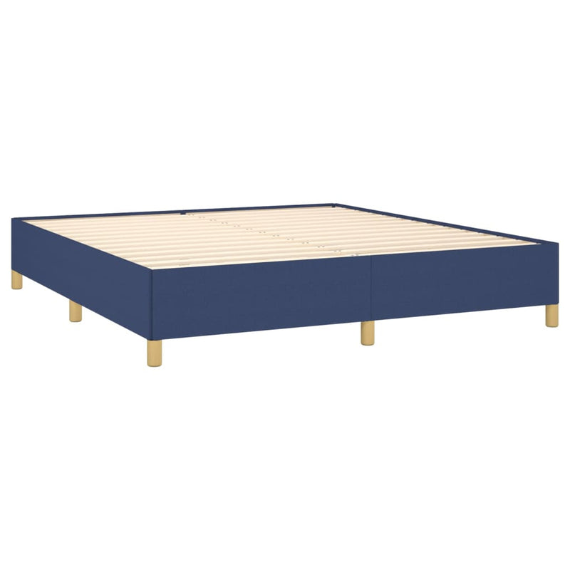 Boxspringbett mit Matratze Blau 160x200 cm Stoff