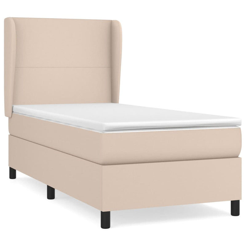 Boxspringbett Matratze Cappuccino-Braun 100x200cm Kunstleder