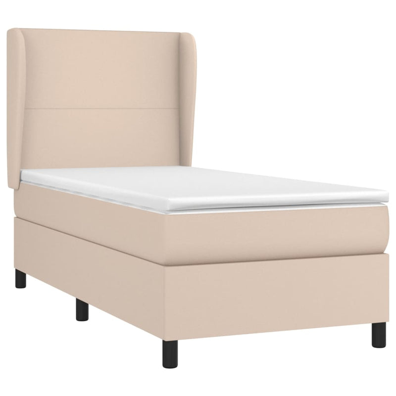 Boxspringbett Matratze Cappuccino-Braun 100x200cm Kunstleder