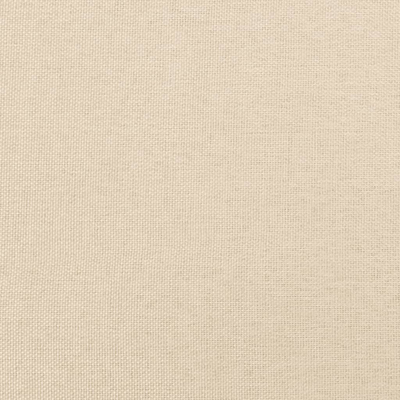 Bettgestell mit Kopfteil Creme 90x200 cm Stoff