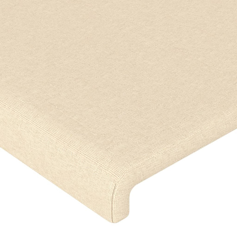 Bettgestell ohne Matratze Creme 180x200 cm Stoff