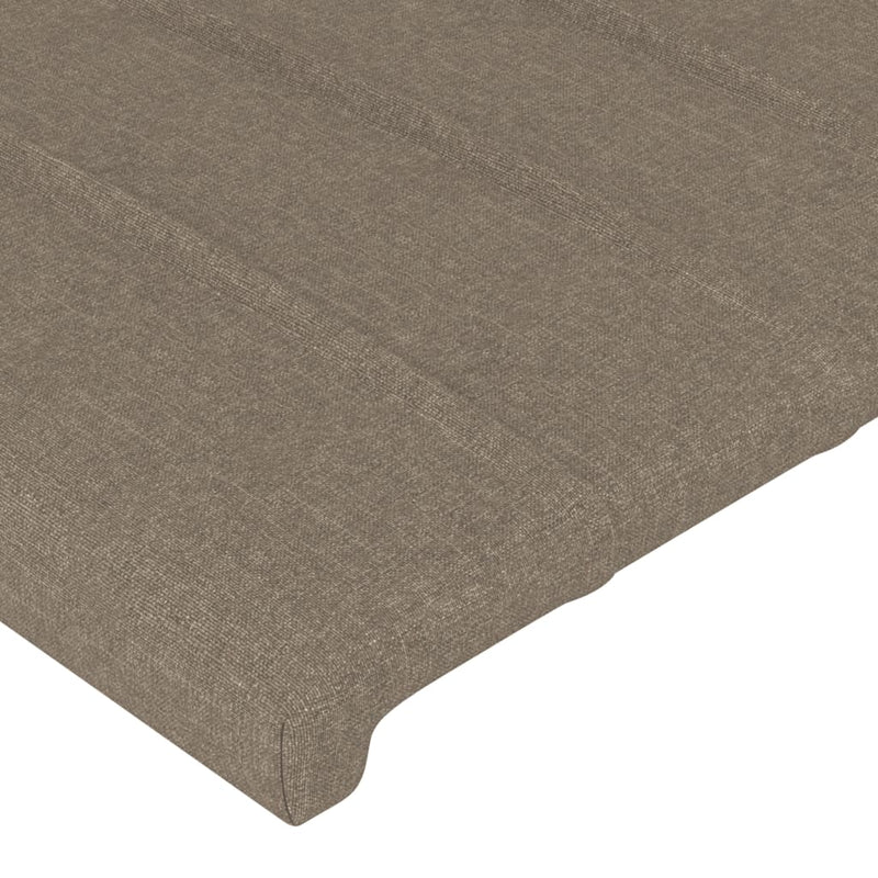 Bettgestell mit Kopfteil Taupe 80x200 cm Stoff