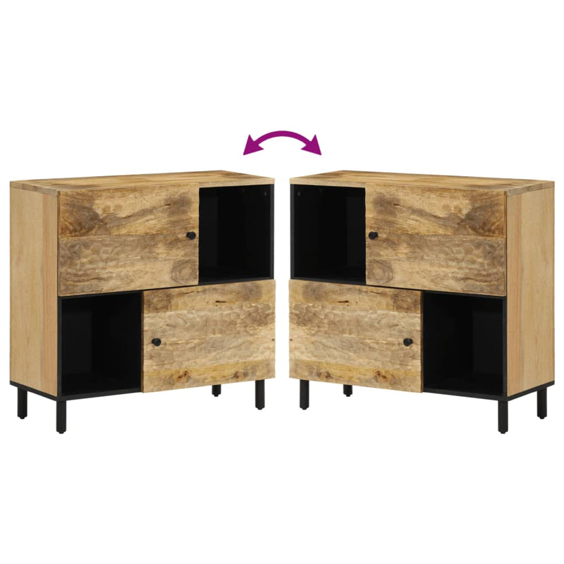 Beistellschrank 80x33x75 cm Massivholz Mango