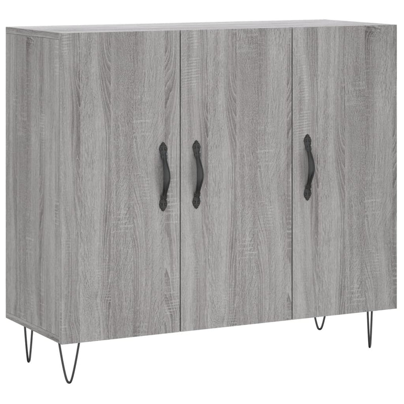 Sideboard Grau Sonoma 90x34x80 cm Holzwerkstoff