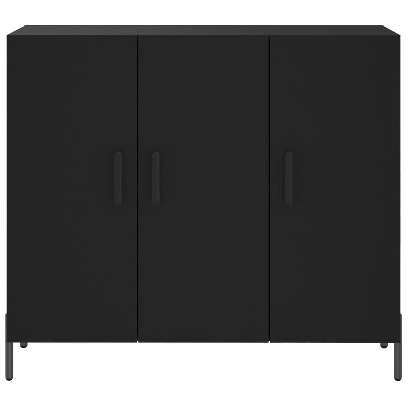 Sideboard Schwarz 90x34x80 cm Holzwerkstoff